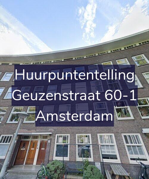 Foto gevel Huurpuntentelling voor Geuzenstraat 60-1, Amsterdam