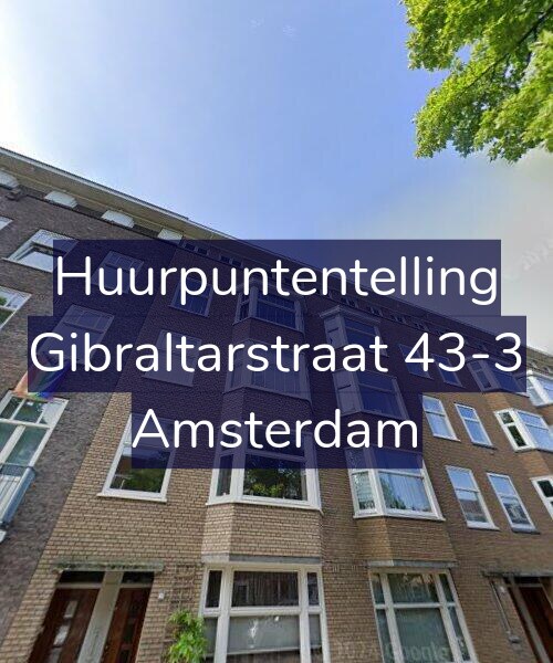 Foto gevel Huurpuntentelling voor Gibraltarstraat 43-3, Amsterdam