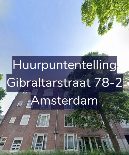 Foto gevel Huurpuntentelling voor Gibraltarstraat 78-2, Amsterdam