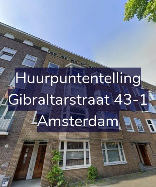 Foto gevel Huurpuntentelling voor Gibraltarstraat 43-1, Amsterdam