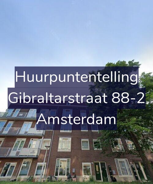 Foto gevel Huurpuntentelling voor Gibraltarstraat 88-2, Amsterdam