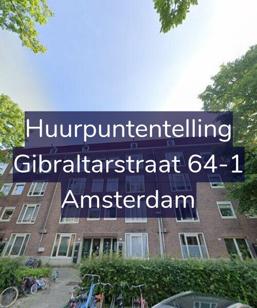 Foto gevel Huurpuntentelling voor Gibraltarstraat 64-1, Amsterdam