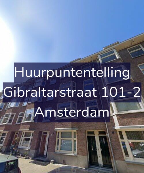 Foto gevel Huurpuntentelling voor Gibraltarstraat 101-2, Amsterdam