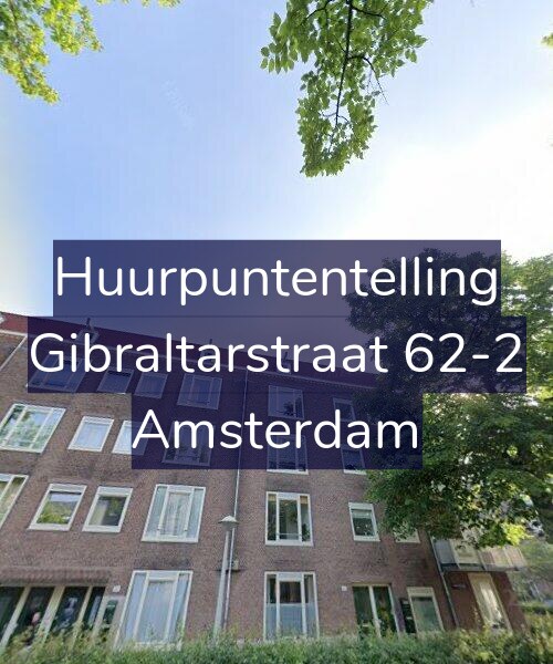 Foto gevel Huurpuntentelling voor Gibraltarstraat 62-2, Amsterdam