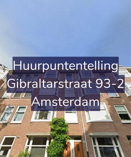 Foto gevel Huurpuntentelling voor Gibraltarstraat 93-2, Amsterdam