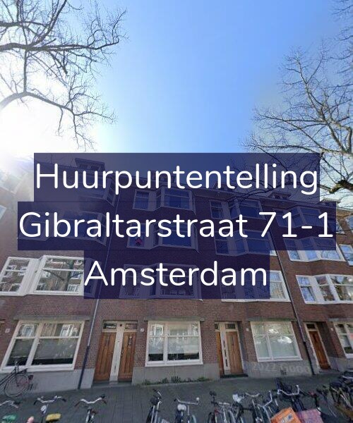 Foto gevel Huurpuntentelling voor Gibraltarstraat 71-1, Amsterdam