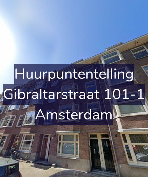 Foto gevel Huurpuntentelling voor Gibraltarstraat 101-1, Amsterdam
