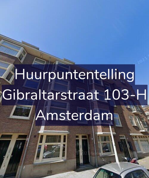Foto gevel Huurpuntentelling voor Gibraltarstraat 103-H, Amsterdam