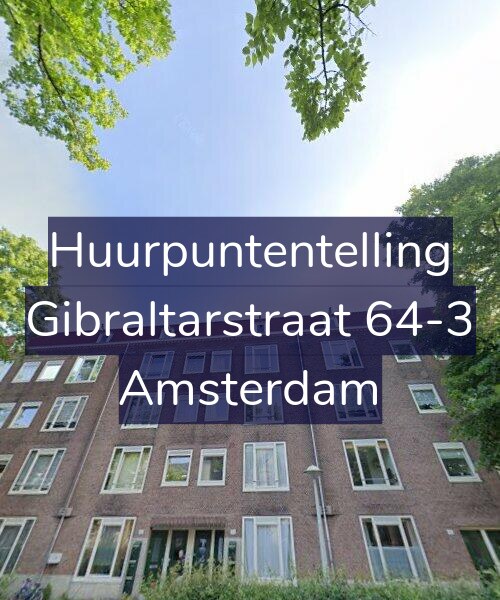 Foto gevel Huurpuntentelling voor Gibraltarstraat 64-3, Amsterdam