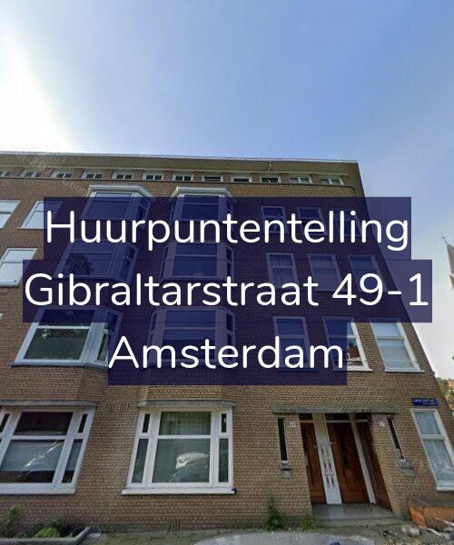 Foto gevel Huurpuntentelling voor Gibraltarstraat 49-1, Amsterdam