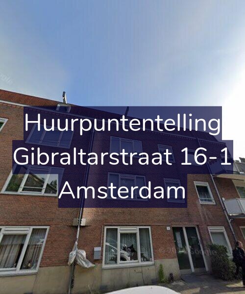 Foto gevel Huurpuntentelling voor Gibraltarstraat 16-1, Amsterdam
