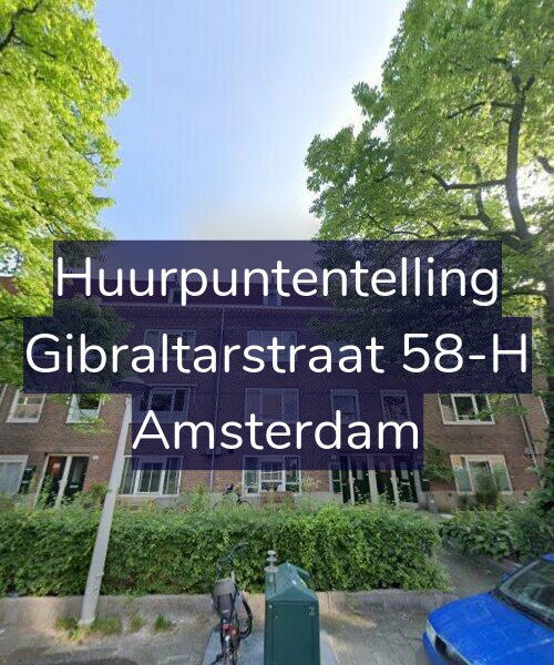 Foto gevel Huurpuntentelling voor Gibraltarstraat 58-H, Amsterdam