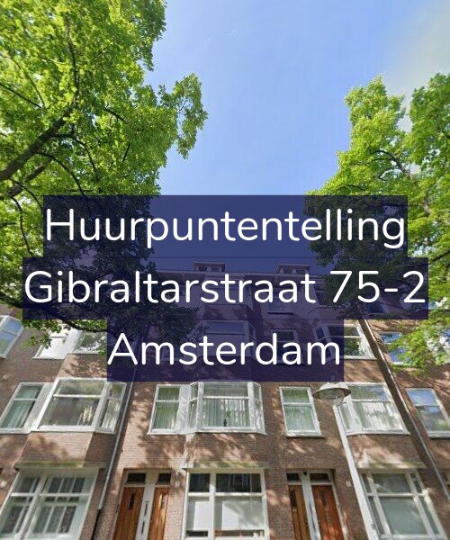 Foto gevel Huurpuntentelling voor Gibraltarstraat 75-2, Amsterdam