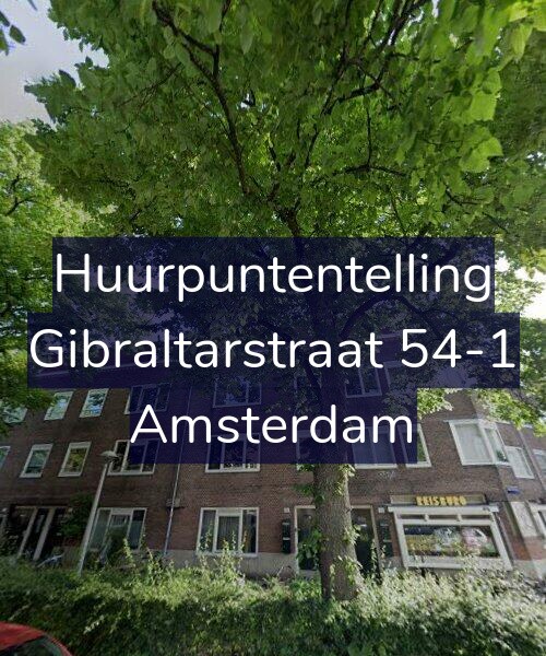 Foto gevel Huurpuntentelling voor Gibraltarstraat 54-1, Amsterdam