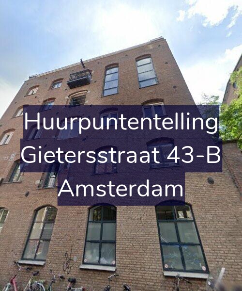 Foto gevel Huurpuntentelling voor Gietersstraat 43-B, Amsterdam