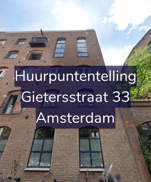 Foto gevel Huurpuntentelling voor Gietersstraat 33, Amsterdam