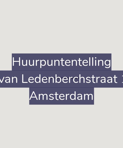 Foto gevel Huurpuntentelling voor Gillis van Ledenberchstraat 118-F, Amsterdam