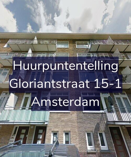 Foto gevel Huurpuntentelling voor Gloriantstraat 15-1, Amsterdam