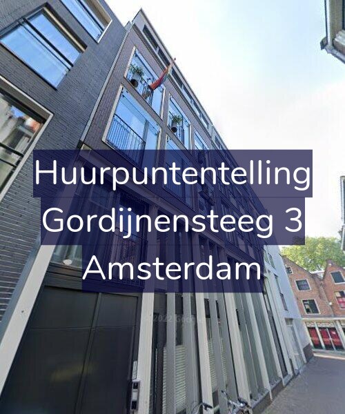 Foto gevel Huurpuntentelling voor Gordijnensteeg 3, Amsterdam