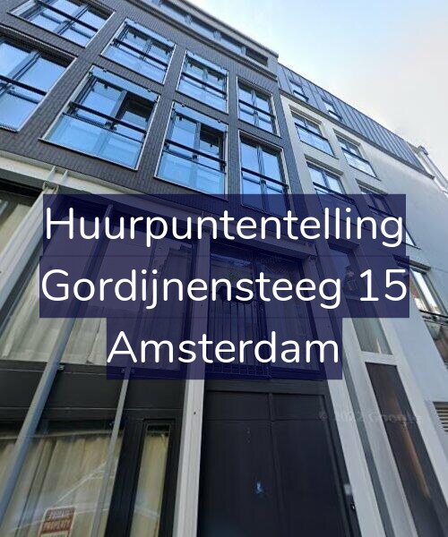 Foto gevel Huurpuntentelling voor Gordijnensteeg 15, Amsterdam