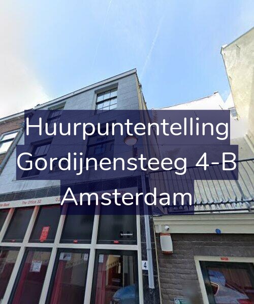 Foto gevel Huurpuntentelling voor Gordijnensteeg 4-B, Amsterdam