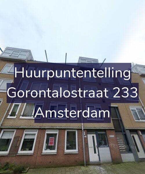 Foto gevel Huurpuntentelling voor Gorontalostraat 233, Amsterdam