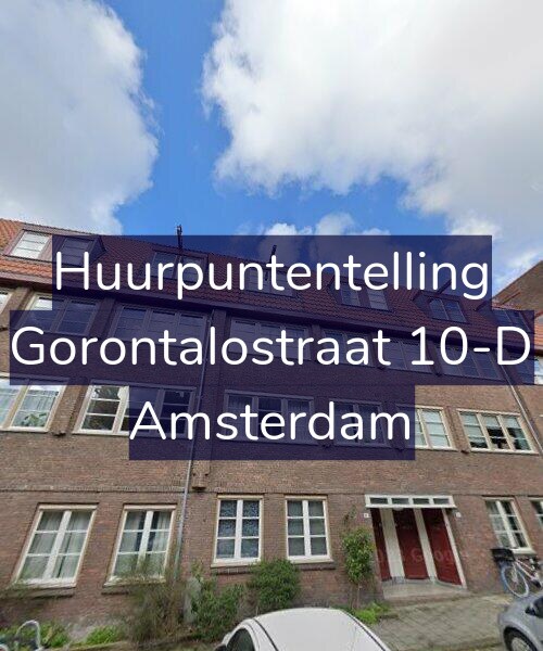 Foto gevel Huurpuntentelling voor Gorontalostraat 10-D, Amsterdam