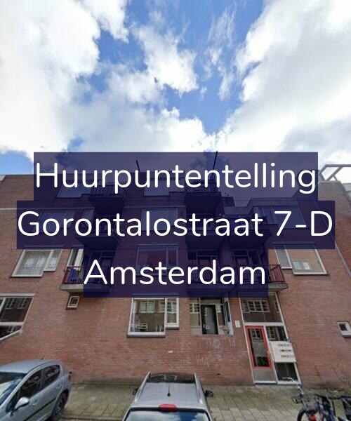 Foto gevel Huurpuntentelling voor Gorontalostraat 7-D, Amsterdam