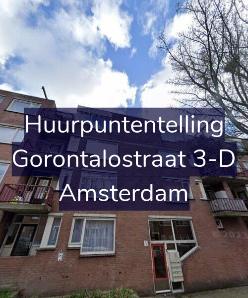 Foto gevel Huurpuntentelling voor Gorontalostraat 3-D, Amsterdam