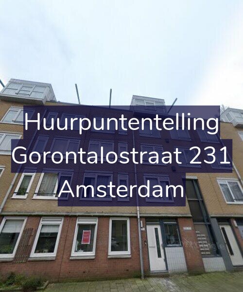 Foto gevel Huurpuntentelling voor Gorontalostraat 231, Amsterdam