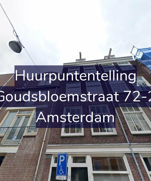 Foto gevel Huurpuntentelling voor Goudsbloemstraat 72-2, Amsterdam