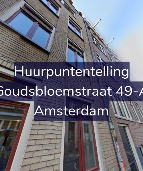 Foto gevel Huurpuntentelling voor Goudsbloemstraat 49-A, Amsterdam