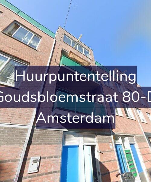 Foto gevel Huurpuntentelling voor Goudsbloemstraat 80-D, Amsterdam