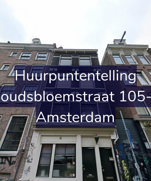Foto gevel Huurpuntentelling voor Goudsbloemstraat 105-1, Amsterdam