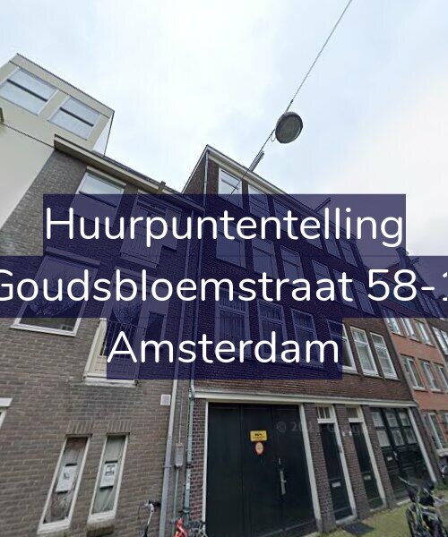 Foto gevel Huurpuntentelling voor Goudsbloemstraat 58-1, Amsterdam