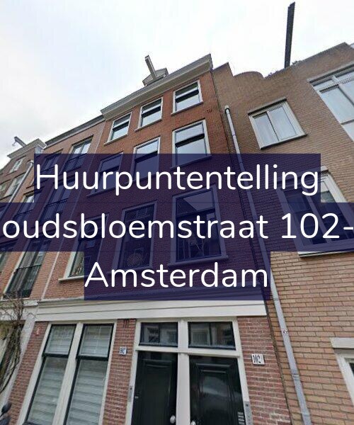 Foto gevel Huurpuntentelling voor Goudsbloemstraat 102-1, Amsterdam