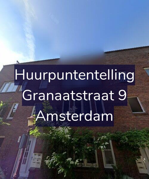 Foto gevel Huurpuntentelling voor Granaatstraat 9, Amsterdam
