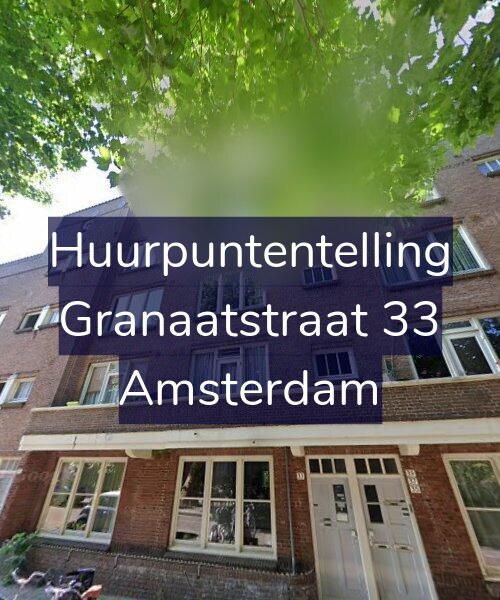 Foto gevel Huurpuntentelling voor Granaatstraat 33, Amsterdam