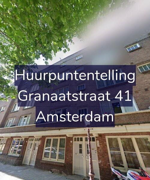 Foto gevel Huurpuntentelling voor Granaatstraat 41, Amsterdam