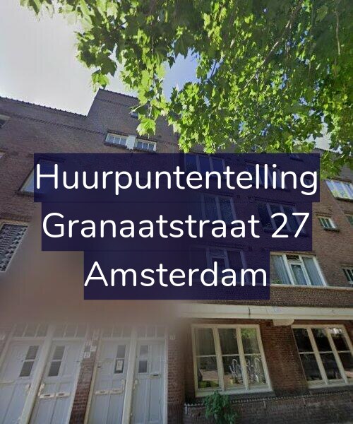 Foto gevel Huurpuntentelling voor Granaatstraat 27, Amsterdam