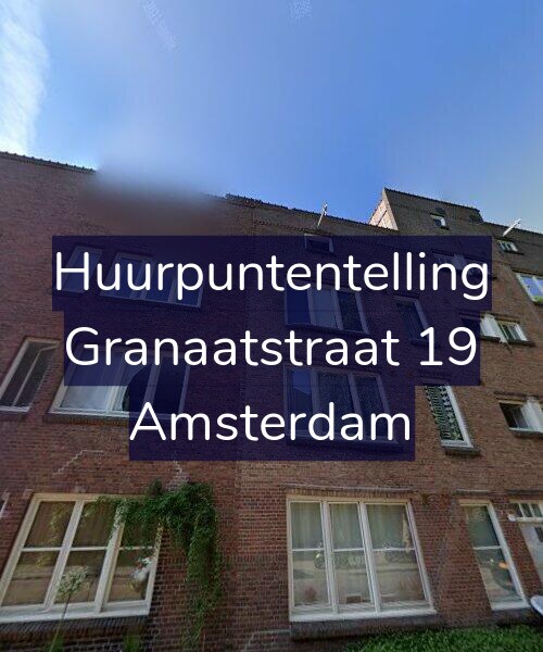 Foto gevel Huurpuntentelling voor Granaatstraat 19, Amsterdam