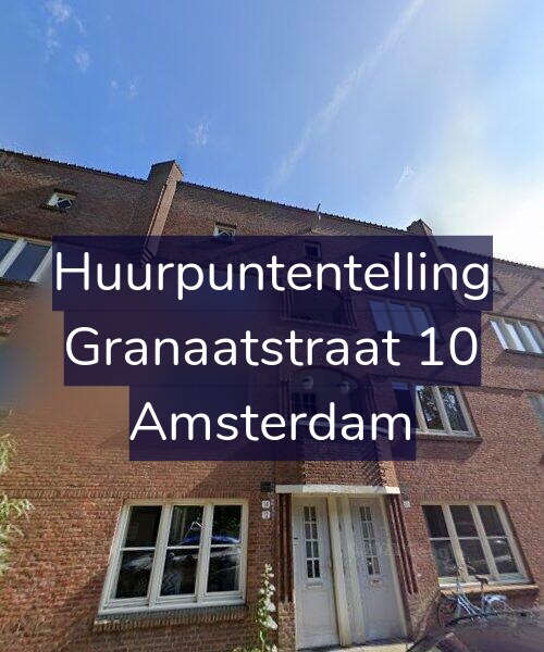 Foto gevel Huurpuntentelling voor Granaatstraat 10, Amsterdam