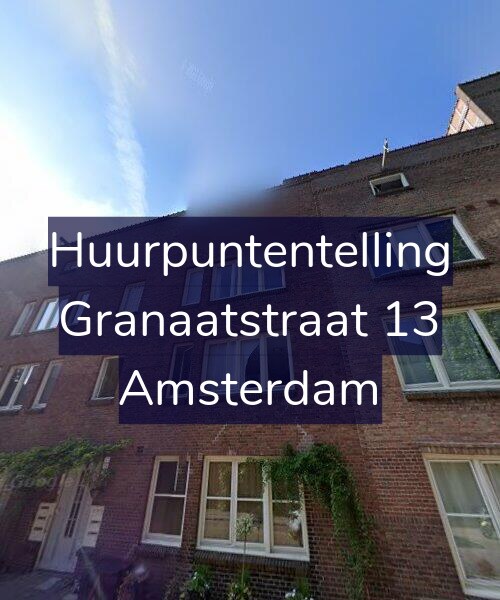 Foto gevel Huurpuntentelling voor Granaatstraat 13, Amsterdam