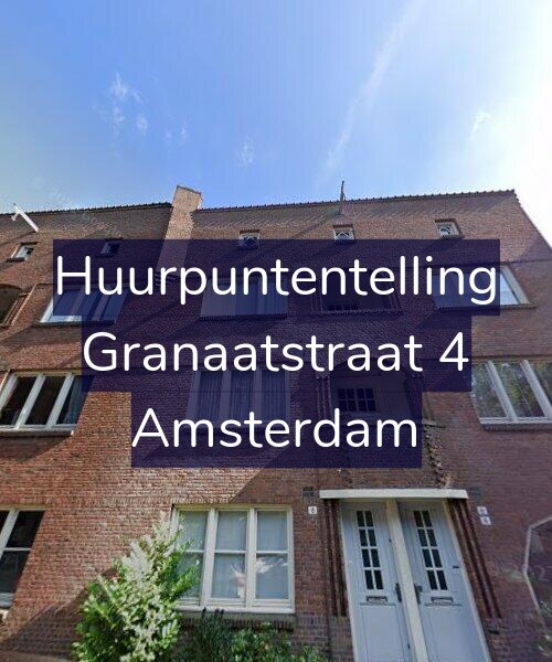 Foto gevel Huurpuntentelling voor Granaatstraat 4, Amsterdam