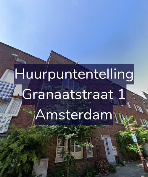 Foto gevel Huurpuntentelling voor Granaatstraat 1, Amsterdam