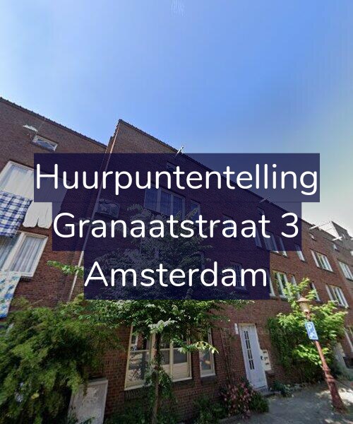 Foto gevel Huurpuntentelling voor Granaatstraat 3, Amsterdam