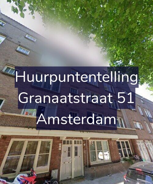 Foto gevel Huurpuntentelling voor Granaatstraat 51, Amsterdam