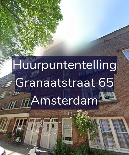 Foto gevel Huurpuntentelling voor Granaatstraat 65, Amsterdam