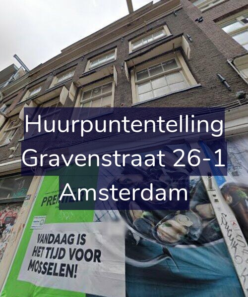 Foto gevel Huurpuntentelling voor Gravenstraat 26-1, Amsterdam