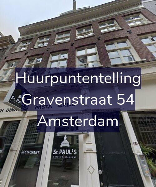 Foto gevel Huurpuntentelling voor Gravenstraat 54, Amsterdam